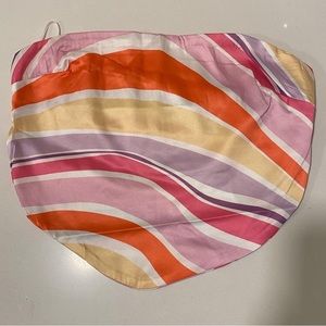 Psychedelic Print Satin Crop Top